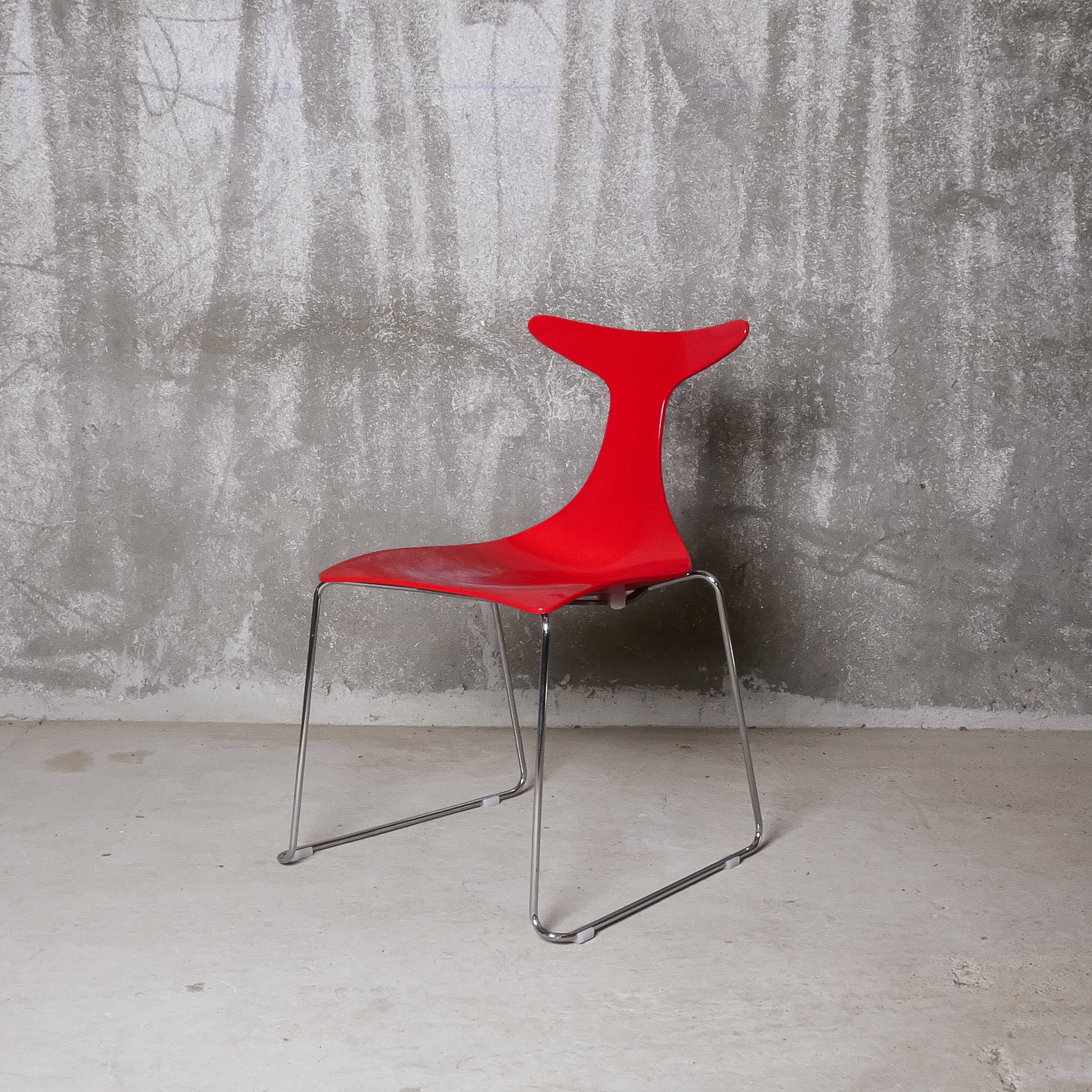 4 chaises “Delfy” par Gino Carollo, Italie 1995