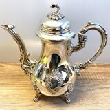 Elegant Louis XV Style Rocaille Silver Metal Tea Coffee Pot