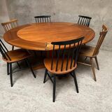 Scandinavian flip flap lotus table by drylund in teak 1960