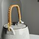 Small Asian stoneware teapot with rattan handle H11 D10