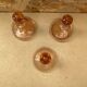 Set of 3 old perfume bottles + vintage pink molded glass stopper #b470