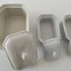 Trio de terrines Apilco porcelaine modèle perlé