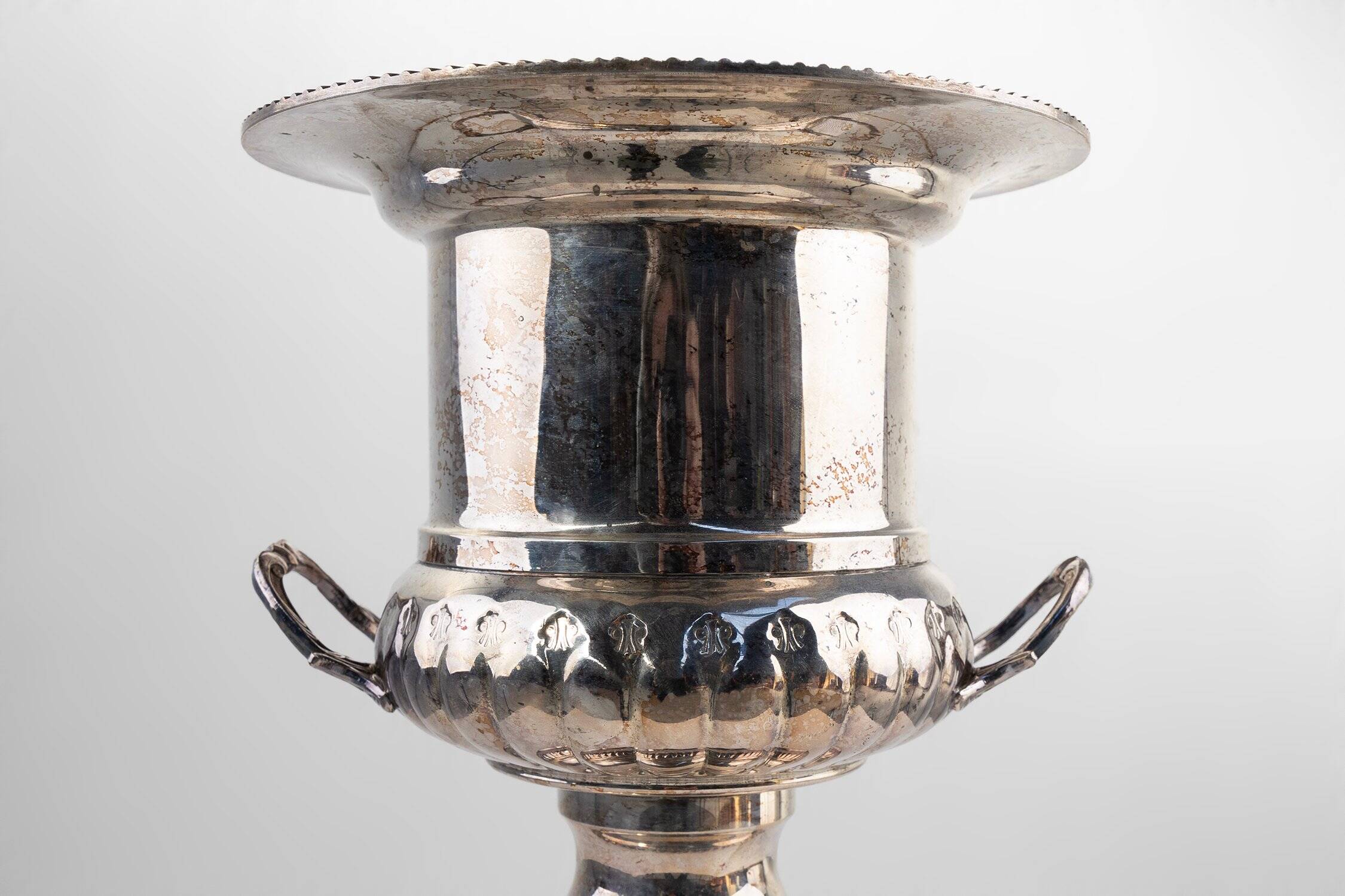 Medicis Vase Shaped Silver-Plated Champagne Cooler, France 1950s