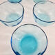 Suite de 9 coupelles en cristal bleu pâle, XIX ème