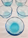 Suite de 9 coupelles en cristal bleu pâle, XIX ème