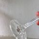 Lot 5 Footed glasses in transparent crystal with screen printing