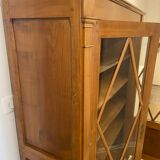 Glass library solid wood