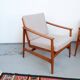 Vintage Thonet teak armchair, retro 1960s–70s style.