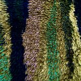 Green scandinavian modernist design wool rya rug woven handmade vintage 1960s