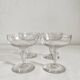 4 old crystal champagne glasses