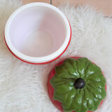 Red strawberry ice bucket vintage 1970