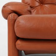 Brown Leather 2-Seater Sofa Coronado by Tobia Scarpa for B&b Italia, Italy