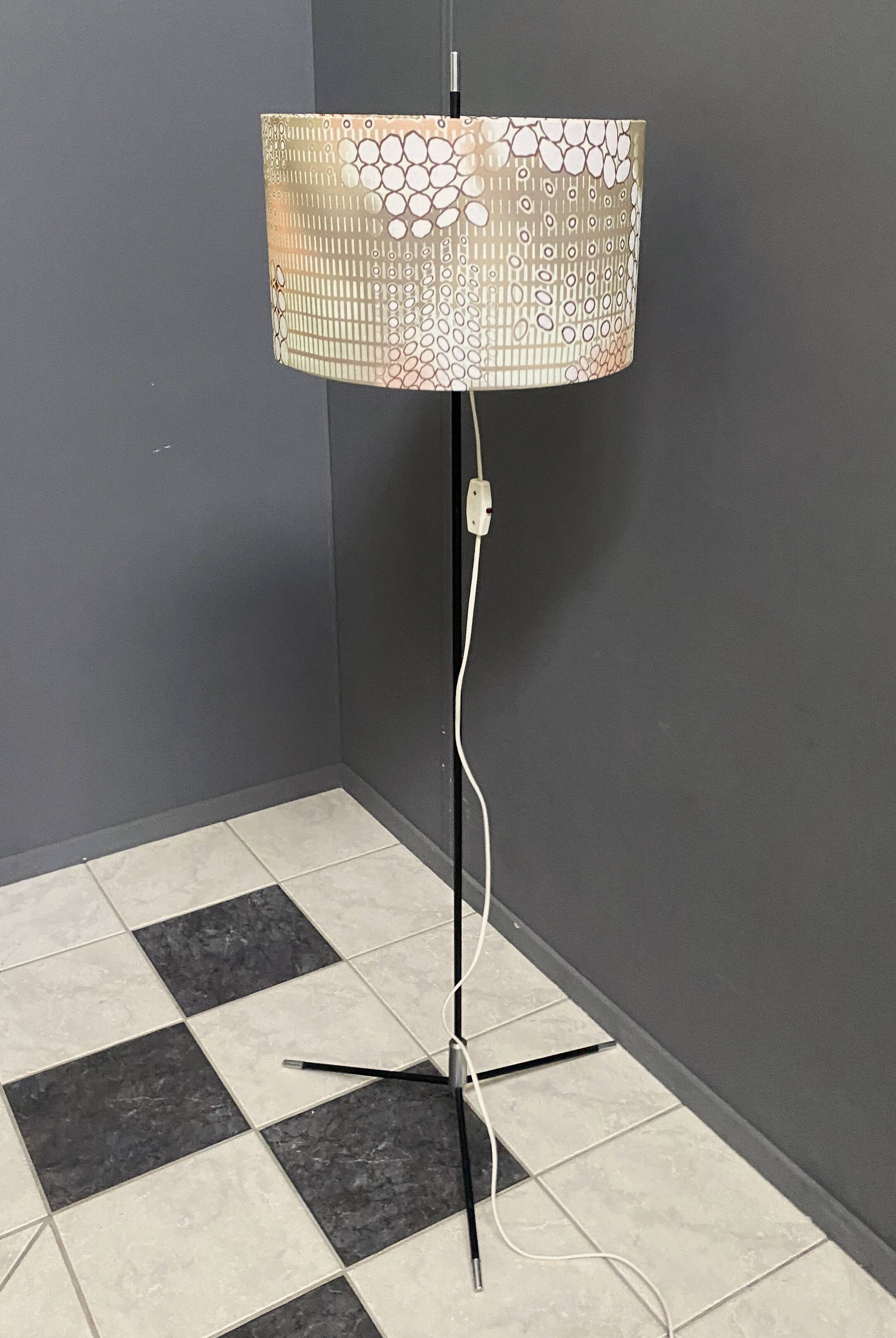 VEB Floor lamp 1960s black tripod base