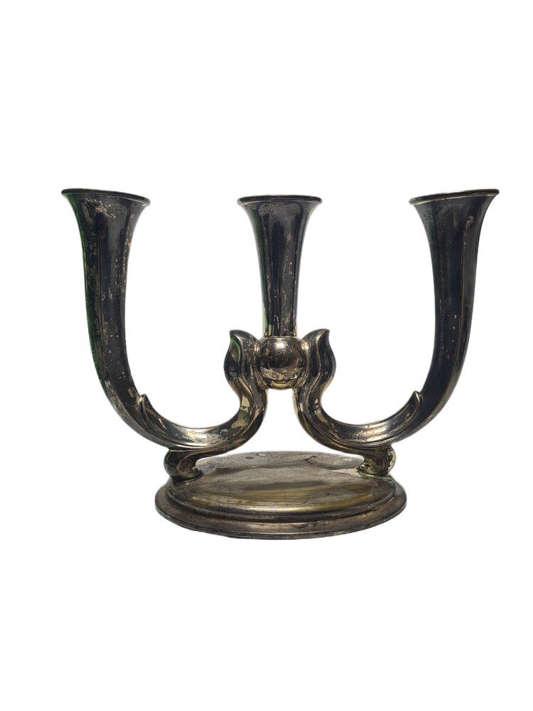 Art Deco three-armed candleholder, Germany, 1950s