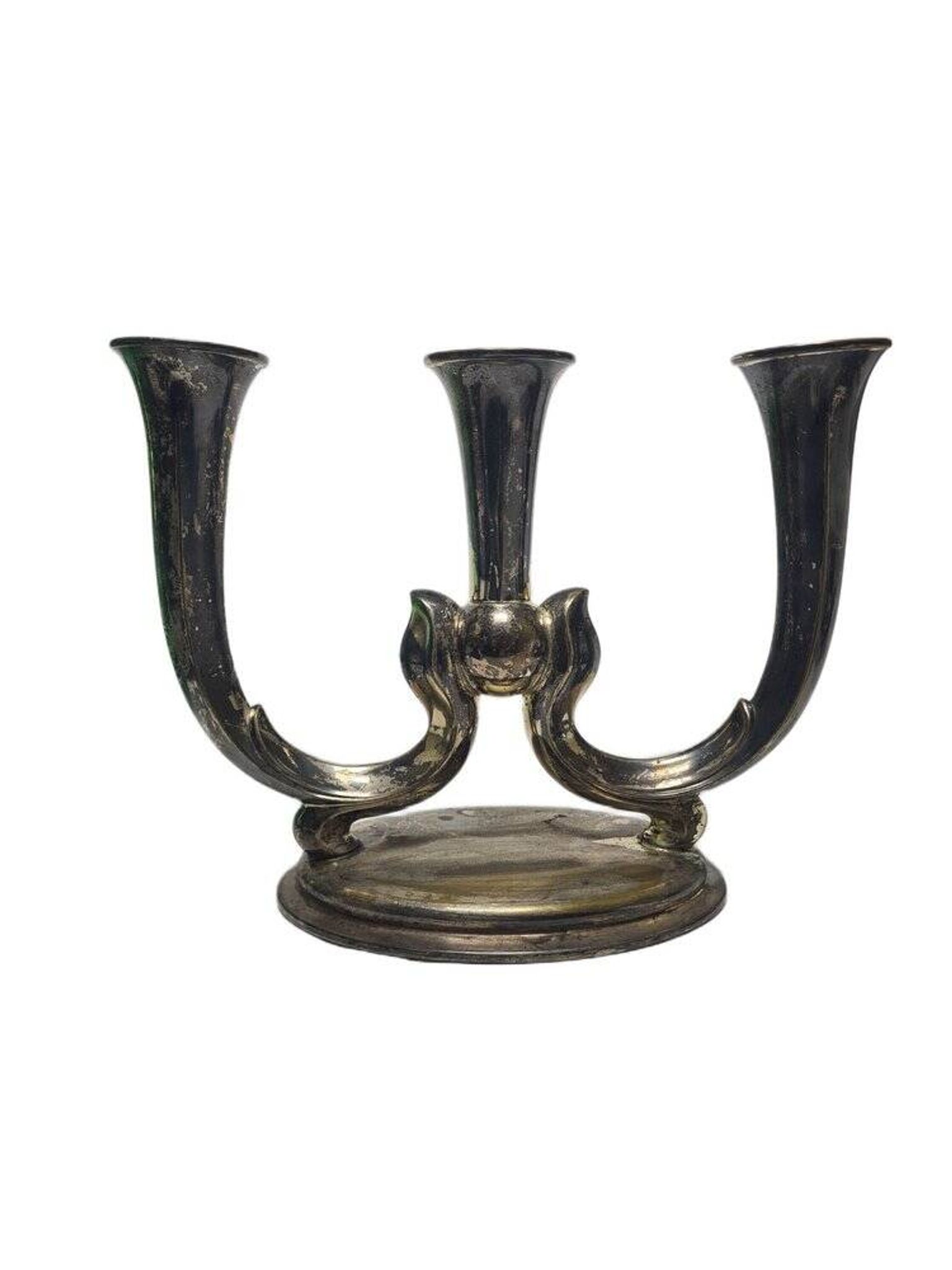 Art Deco three-armed candleholder, Germany, 1950s