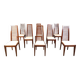 Set of 8 Italian high back dining chairs, 1980s