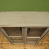 Grey bookcase display cabinet