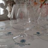 Set of 6 unstamped Saint-Louis cognac glasses, Tenareze model