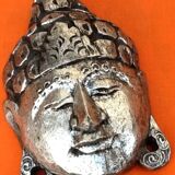 Hanging mask Carved wood Indonesia (Bali) Buddha face