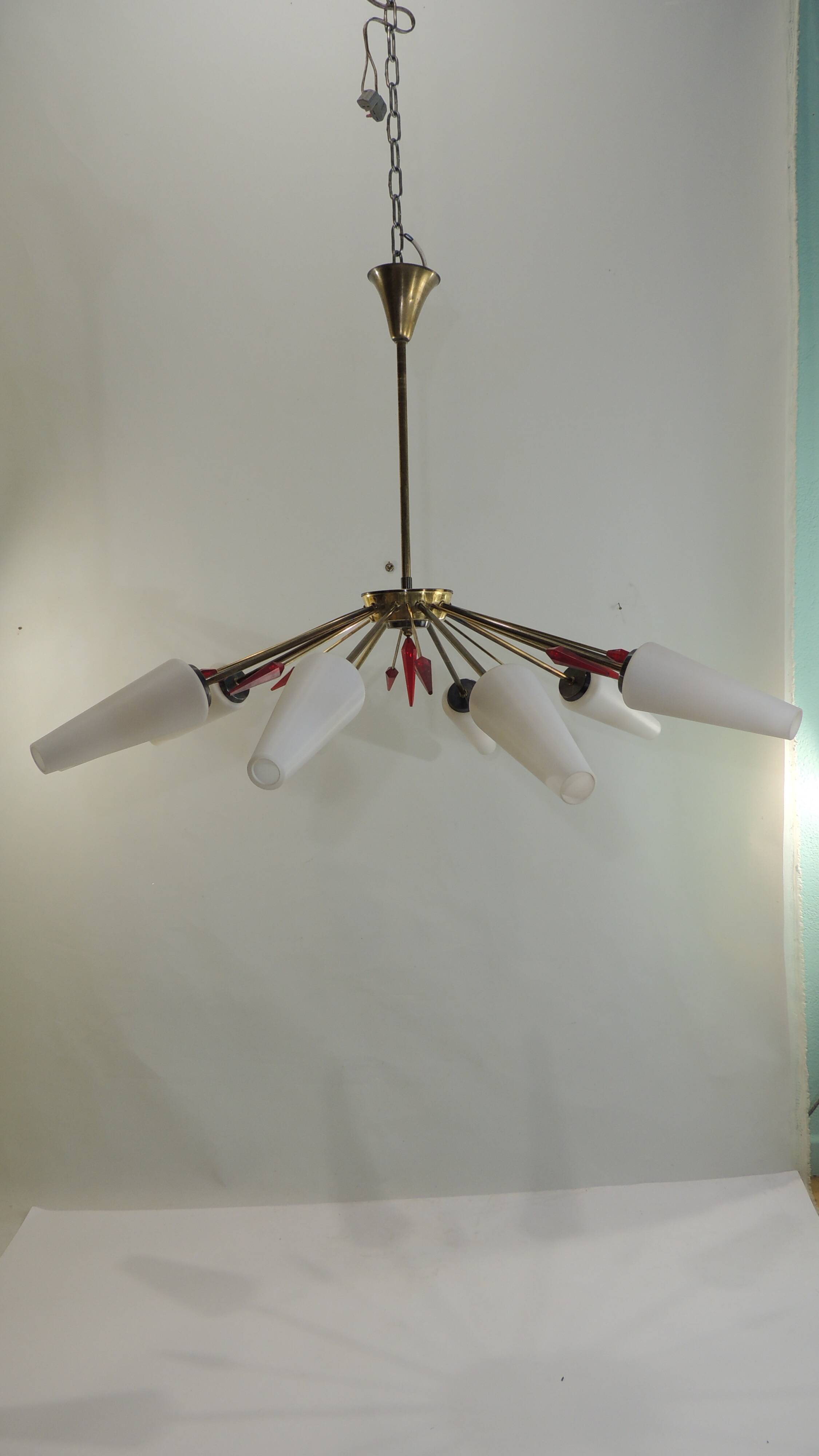 Chandelier/Arlus Lunel/old French from the middle of the last century/10 lights