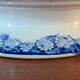 Antique compote dish with blue floral decoration.