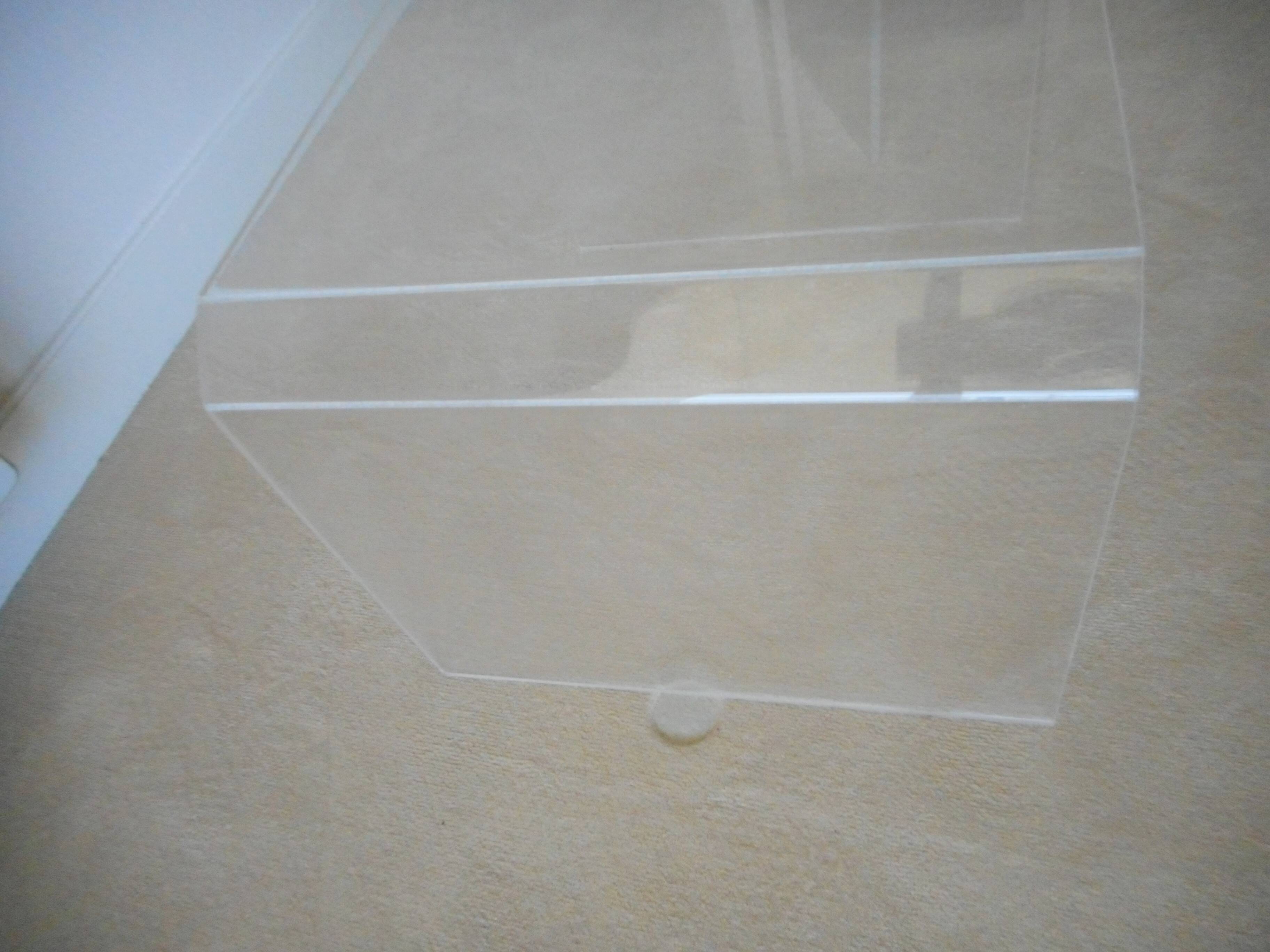 set of 2 vintage plexiglass side or bedside tables 1970