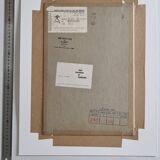 Vintage silver gelatin photography study of a reclining nude, signed and framed, 42x52 cm.