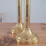 Pair of brass candle holders