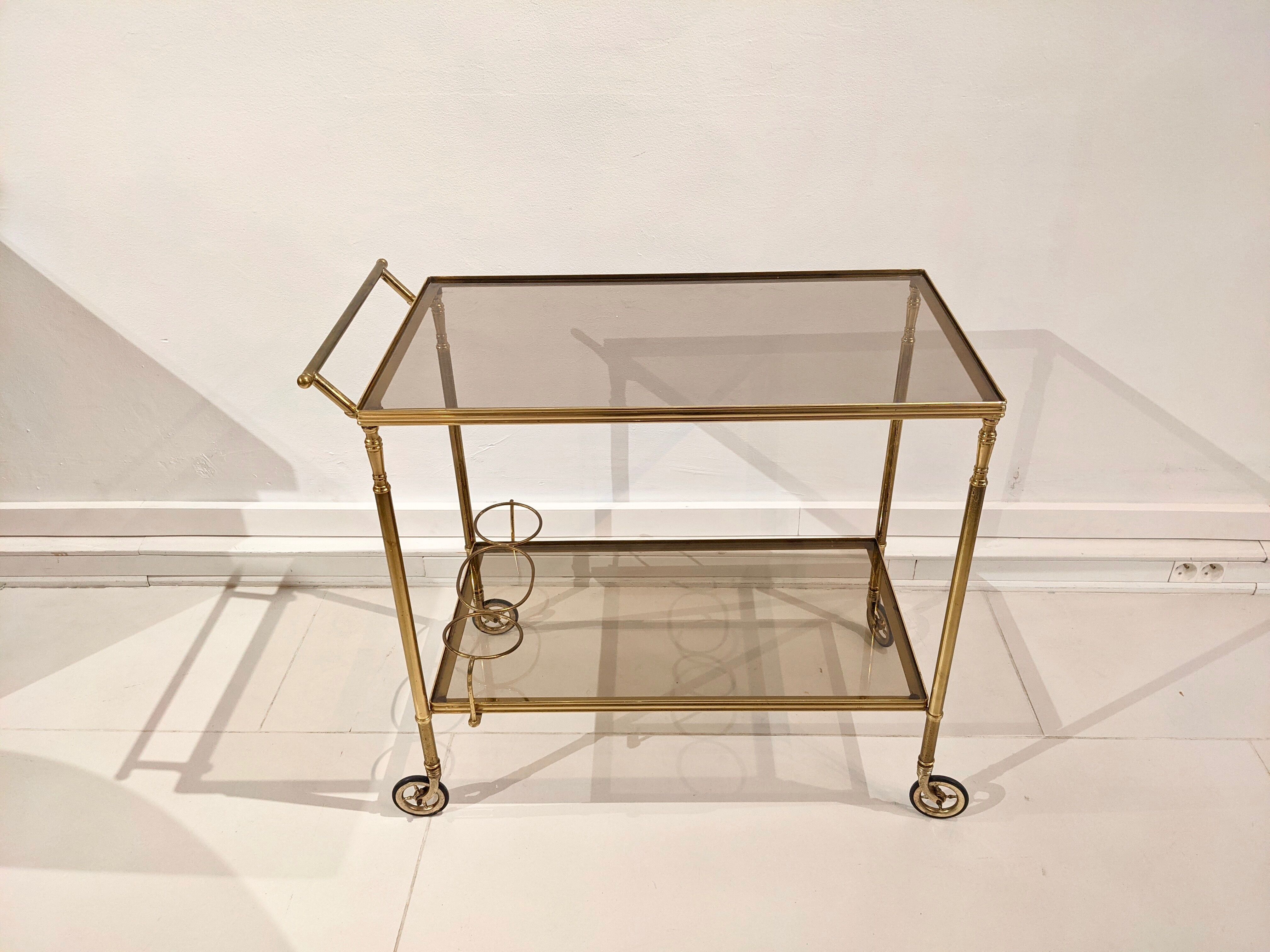 Golden brass serving