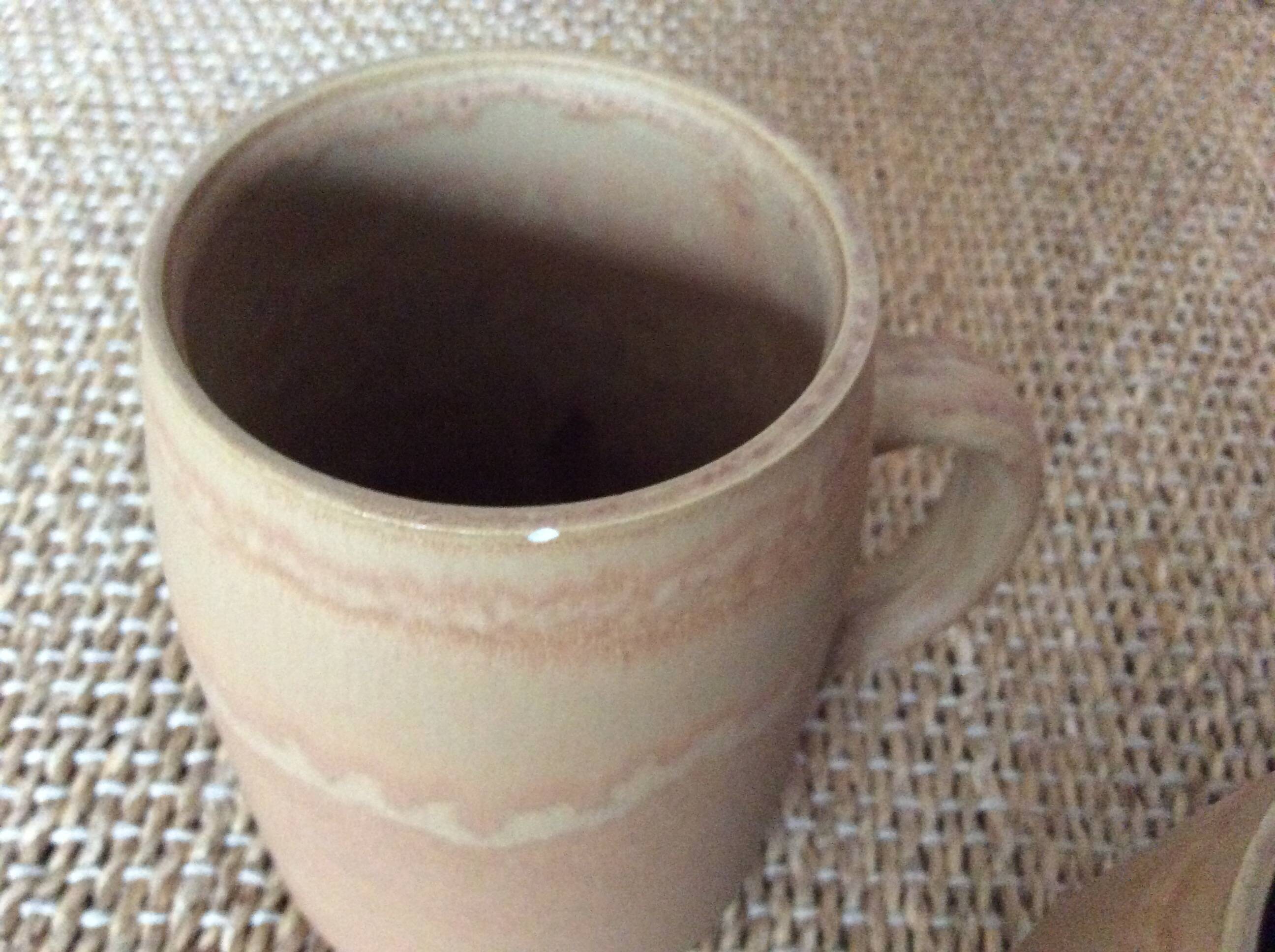 3 stoneware mugs