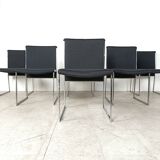 Chaises à repas italiennes vintage chromées, 1970