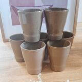 Glazed stoneware glasses