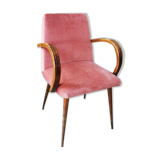 Pink velvet bridge chair