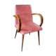 Pink velvet bridge chair