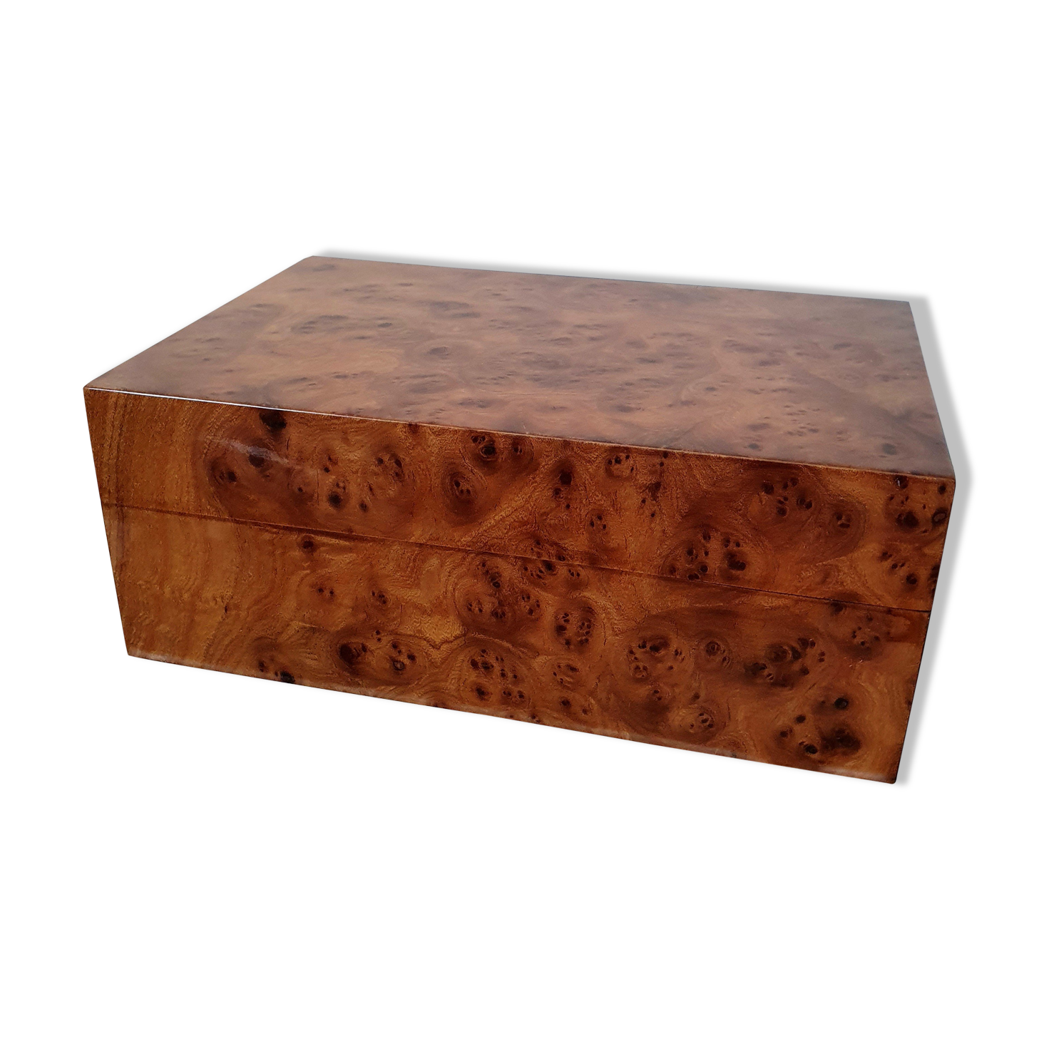 Cigar box magnifying glass wood