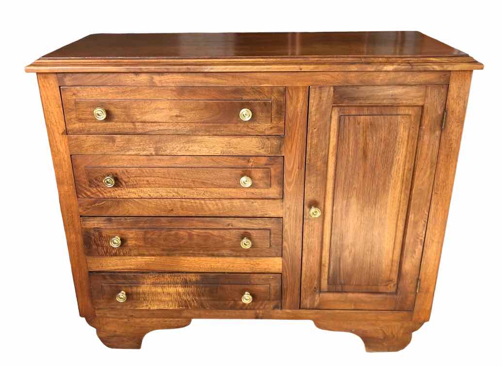 Commode tiroirs et placard années 50