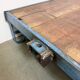 Table basse industrielle bleue, années 1960