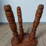 Oak wood tripod stool