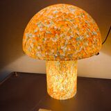 Orange mushroom lamp from Peill and Putzler, 1970s