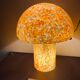 Orange mushroom lamp from Peill and Putzler, 1970s