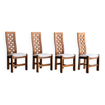 Set of 4 dining chairs by Maison Regain