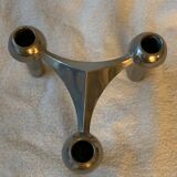 3 chrome metal candlesticks designed Nagel 1970