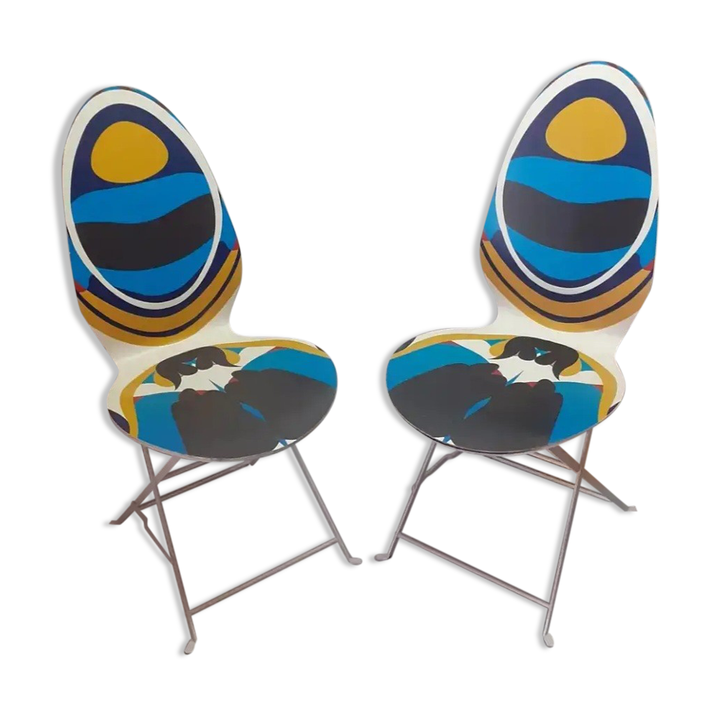 Paire de chaises Haute couture Christian Lacroix