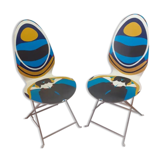 Paire de chaises Haute couture Christian Lacroix