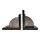Pair of patinated steel bookends Art Deco style