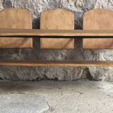 3-seater children's bench or desk - vintage school furniture 1950