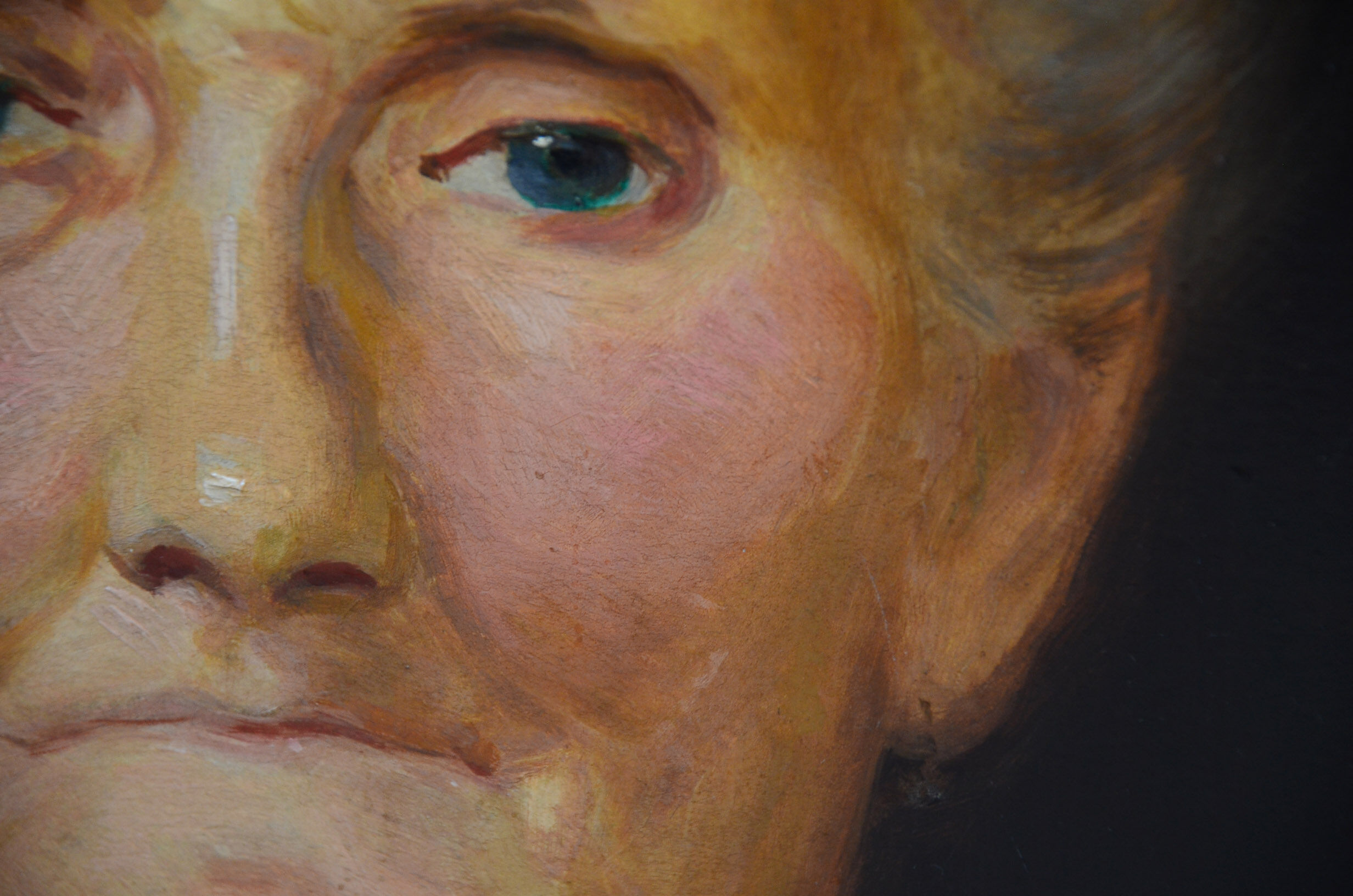 Oil portrait signed by Félix Courché 1934