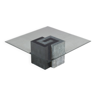 1980s Tessellated stone coffee table by Maitland-Smith, USA