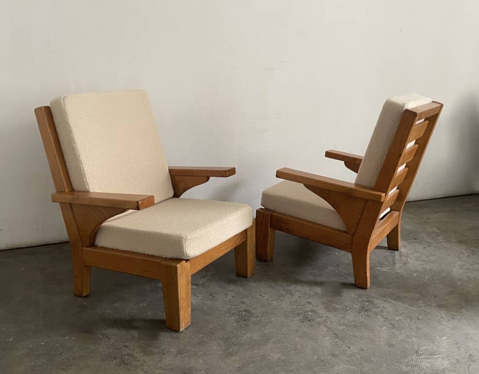 Paire de fauteuils vintage