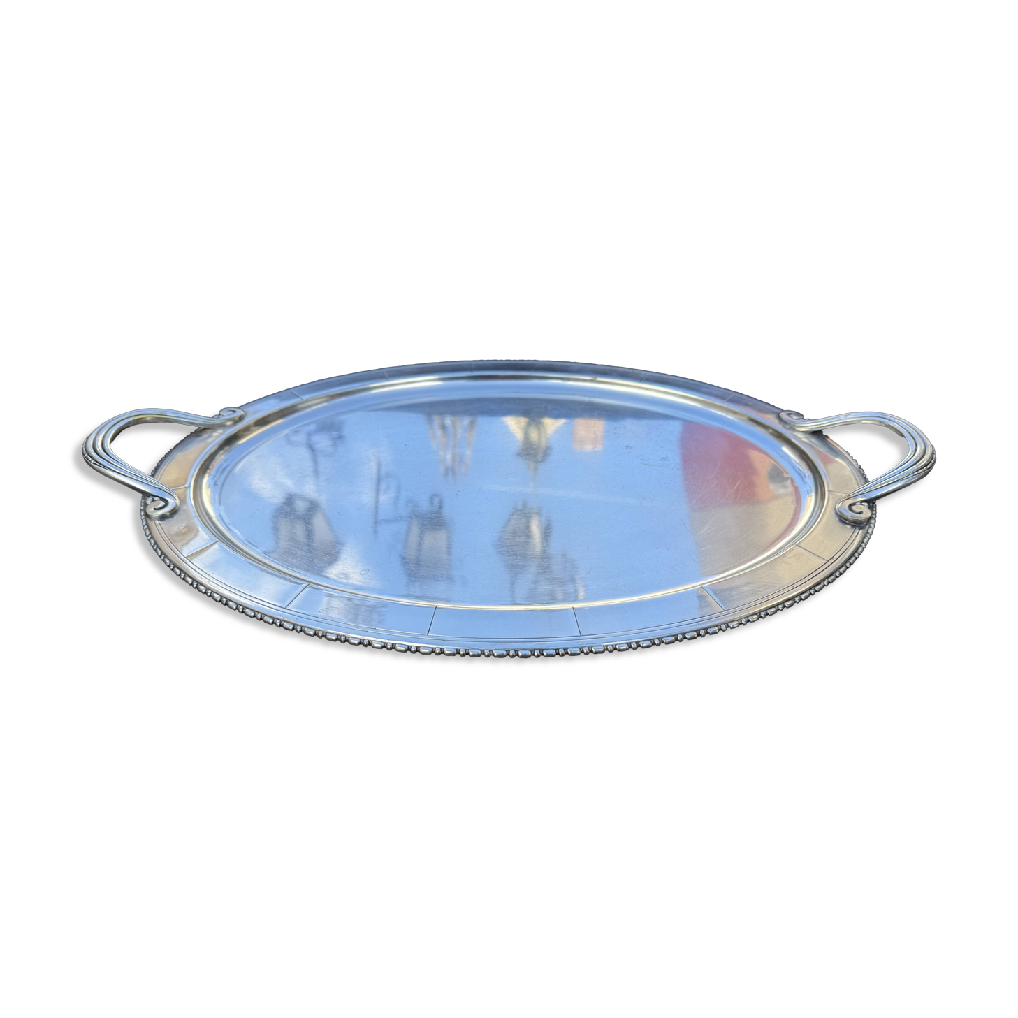 Large tray – Silver-plated metal – Goldsmith Bouillet & Bourdelle